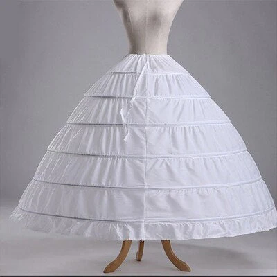 In Stock  White  6 Hoops Petticoats Bustle for Ball Gown Wedding Dresses Underskirt Bridal Accessories Bridal Crinolines - Deanwangkt