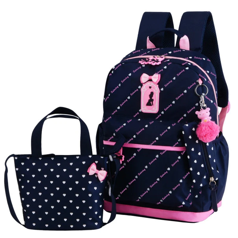 deanwangkt 3pcs/set Printing School Bags Backpacks Schoolbag Fashion Kids Lovely Backpack For Children Girls School bag Student Mochila sac - Deanwangkt