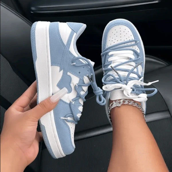 deanwangkt - Blue Casual Patchwork Contrast Round Comfortable Out Door Shoes - Deanwangkt