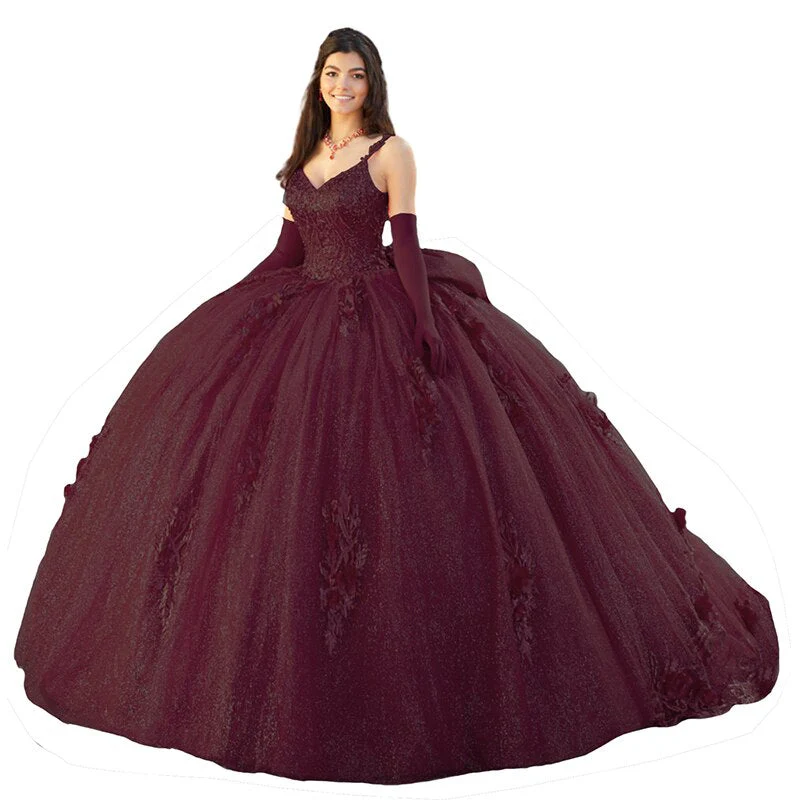 deanwangkt  Sequins Quinceanera Dresses  Sweet 15 Ball Gowns Crystal Bow Flower Lace Luxuy Girls Birthday Evening Formal Party Beaded Women - Deanwangkt