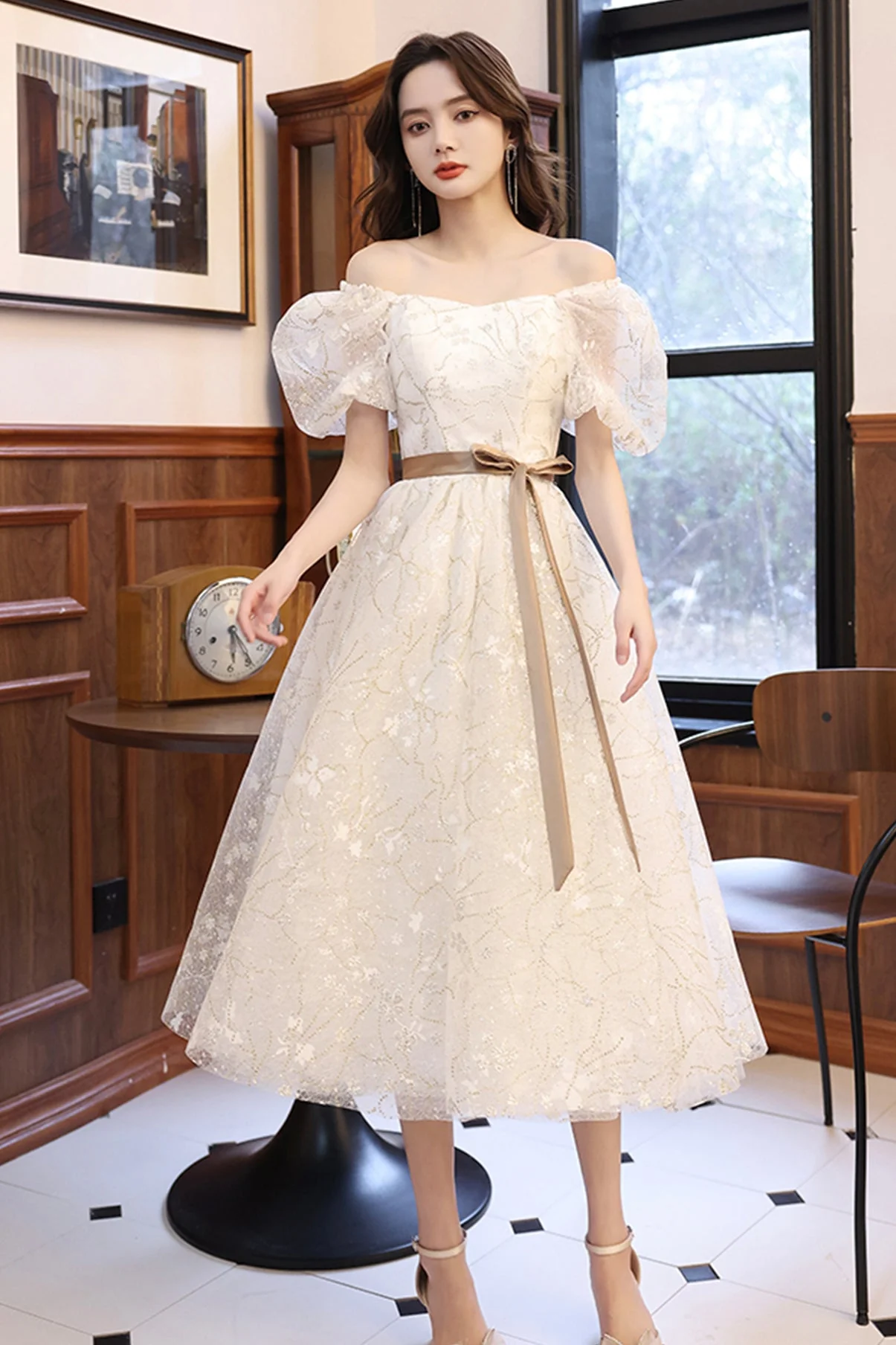 solvbao White A-Line Short Prom Dresses, White Party Dresses - Deanwangkt