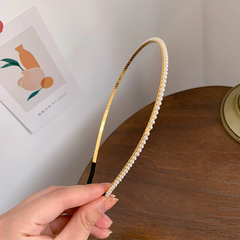 deanwangkt Hairbands New Luxury Big Pearl Bezel Women Girls Bow Sunflower Female Hair Hoops Hair Accessories Fashion Jewelry Headband - Deanwangkt