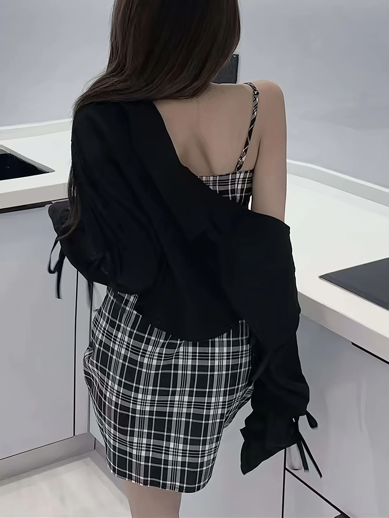 deanwangkt  Solid Button Front Crop Shirt, Casual Long Sleeve Shirt For Spring & Fall, Women's Clothing - Deanwangkt