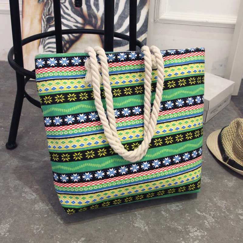 deanwangkt  Fashion Folding Women Big Size Handbag Tote Ladies Casual Flower Printing Canvas Graffiti Shoulder Bag Beach Bolsa Feminina - Deanwangkt