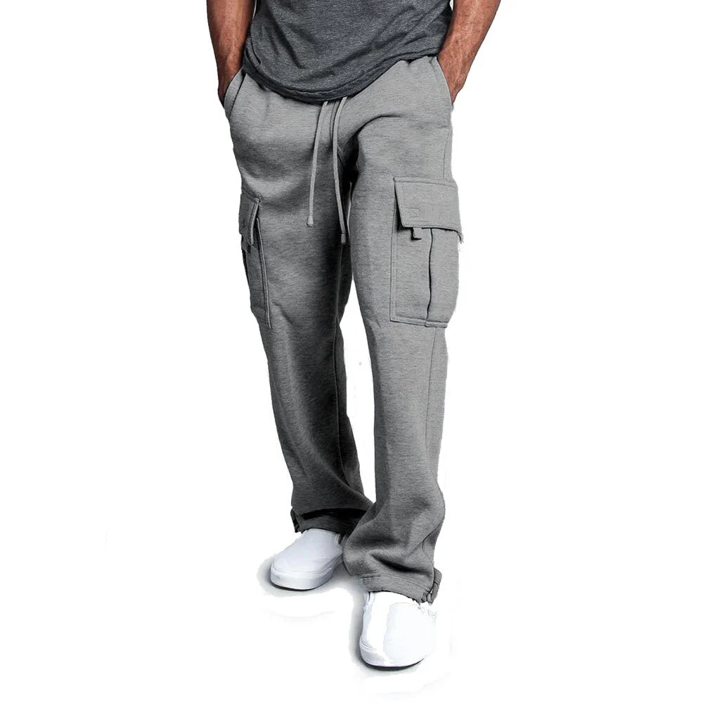 DEANWANGKT Mens Vintage Hip Hop Style Baggy Jeans Men's Sportswear Joggers Fitness Training Cargo Sweatpants Loose Elastic Waist Brand Trousers Cotton Breathable Muscle Men Pants - Deanwangkt