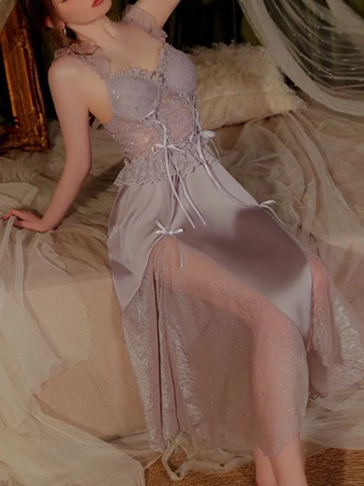 Joskka  Summer Lace Strap Midi Dress Women Sleeveless French Elegant Even Party Dress Casual Korean Fashion Dress Woman Chic - Deanwangkt