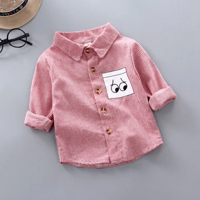 deanwangkt  Kids Shirt Clothes Spring Thin Blouses Clothing Infant Boy Plaid Cotton Tops 1 2 3 4 Years Kids Long Sleeves Shirt - Deanwangkt
