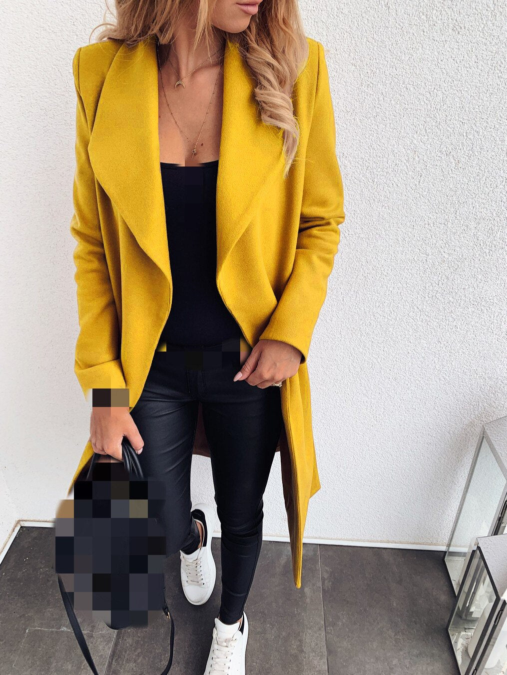deanwangkt  Spring Wool Women's Coat Trench Lace Up Long Black Coats Female Elegant Autumn Fashion Casual Outerwear Ladies Clothing - Deanwangkt
