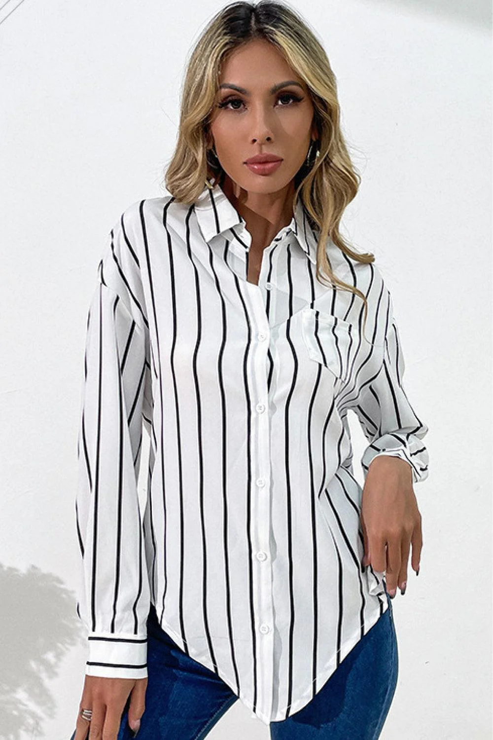 deanwangkt Vertical Stripes Button Down Shirt - Deanwangkt