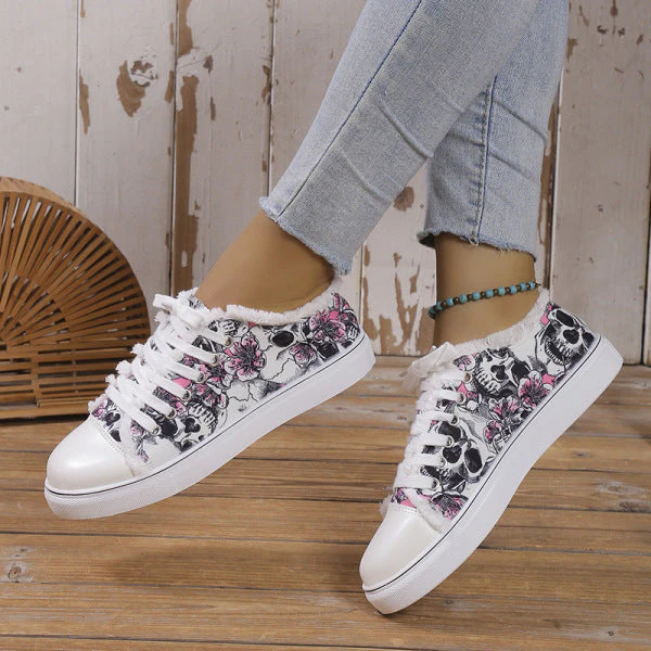 deanwangkt - Halloween Yellow Casual Daily Patchwork Printing Round Comfortable Shoes - Deanwangkt