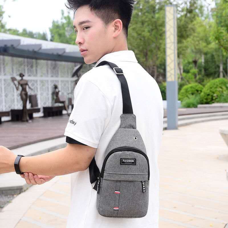 deanwangkt  New Men Chest Bag New Nylon Multi Functional Crossbody Bag Fashion Korean Versatile Men One Shoulder Chest Bag - Deanwangkt