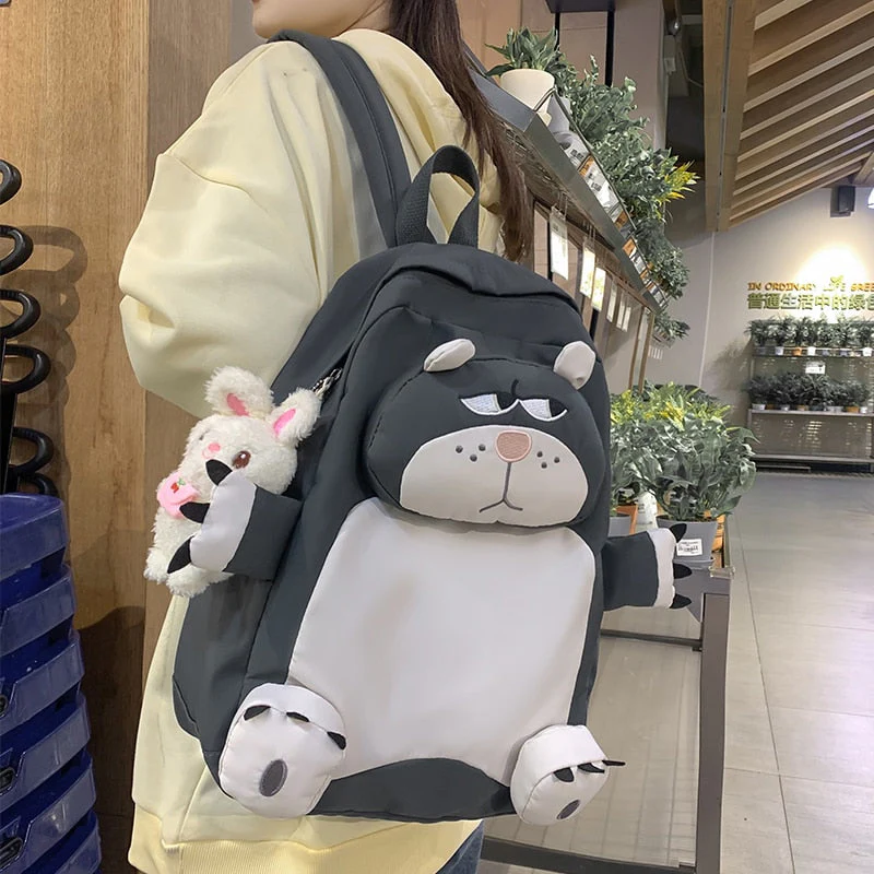 Back To School Cute Bear Young Girl School Backpack Female Large Capacity Kawaii Back Pack Mochila Pink Women Bagpack Nylon Cartoon Schoolbag - Deanwangkt