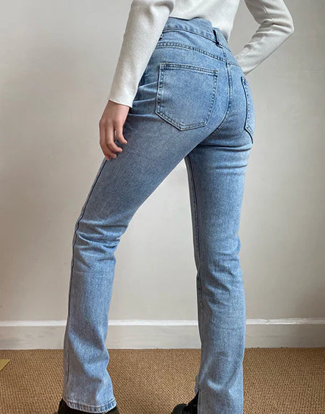 deanwangkt - Tala Cowgirl Split Jeans - Deanwangkt
