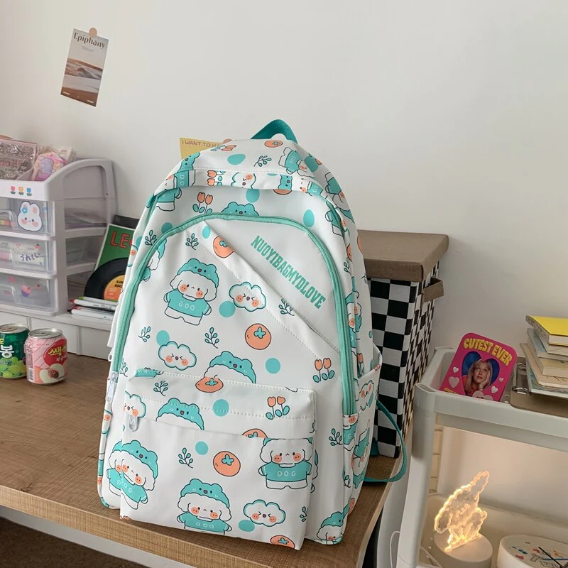 BACK TO SCHOOL   New Fashion Ladies Travel Backpack Kawaii Printing Mochila for College Laptop Bag High school Cute Bookbag Waterproof - Deanwangkt