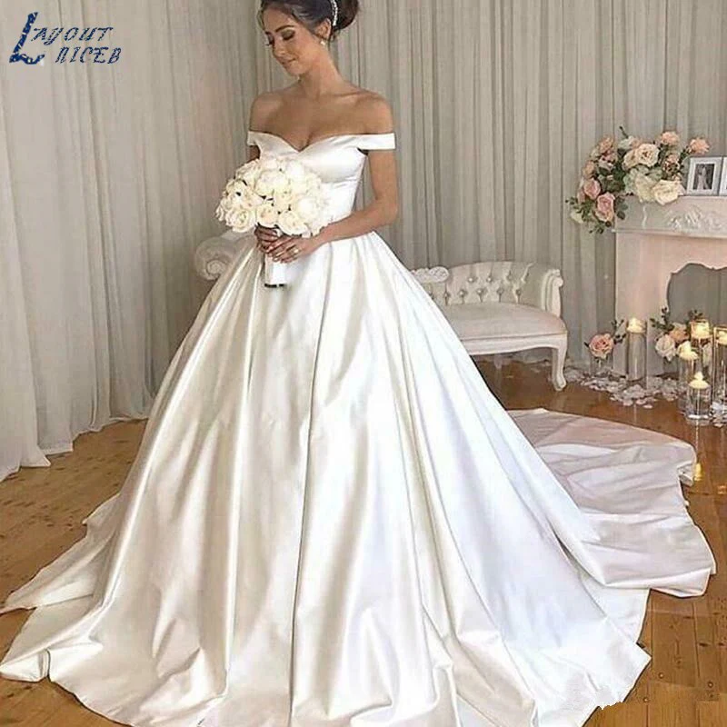 deanwangkt ZL1101 New Romantic Off The Shoulder Elegant Princess Wedding Dresses  Celebrity  Ball Gown Vestido De Noiva Bridal Gowns - Deanwangkt