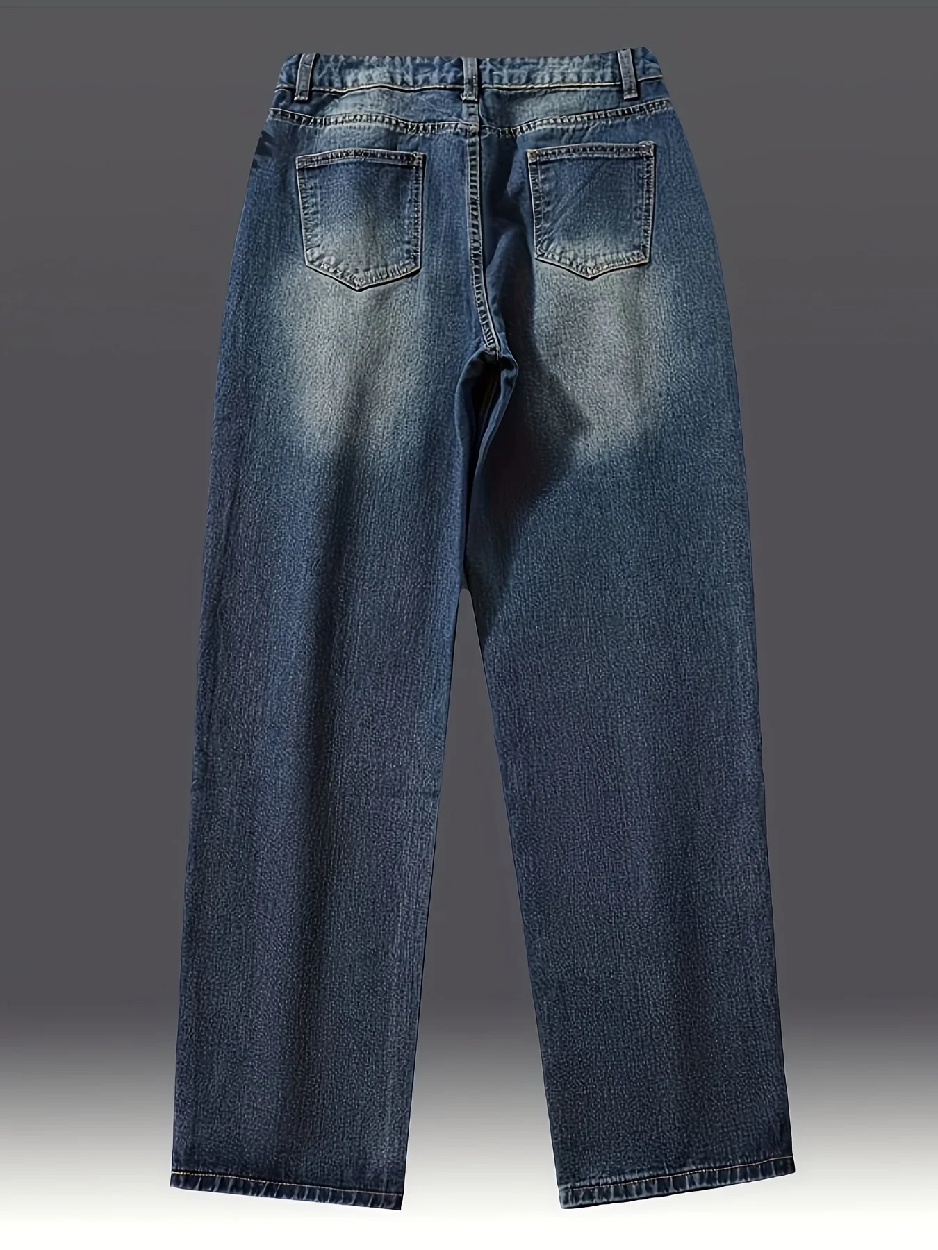 Single Breasted Button Straight Jeans, Slant Pockets Loose Fit Casual Denim Pants, Women's Denim Jeans & Clothing - Deanwangkt