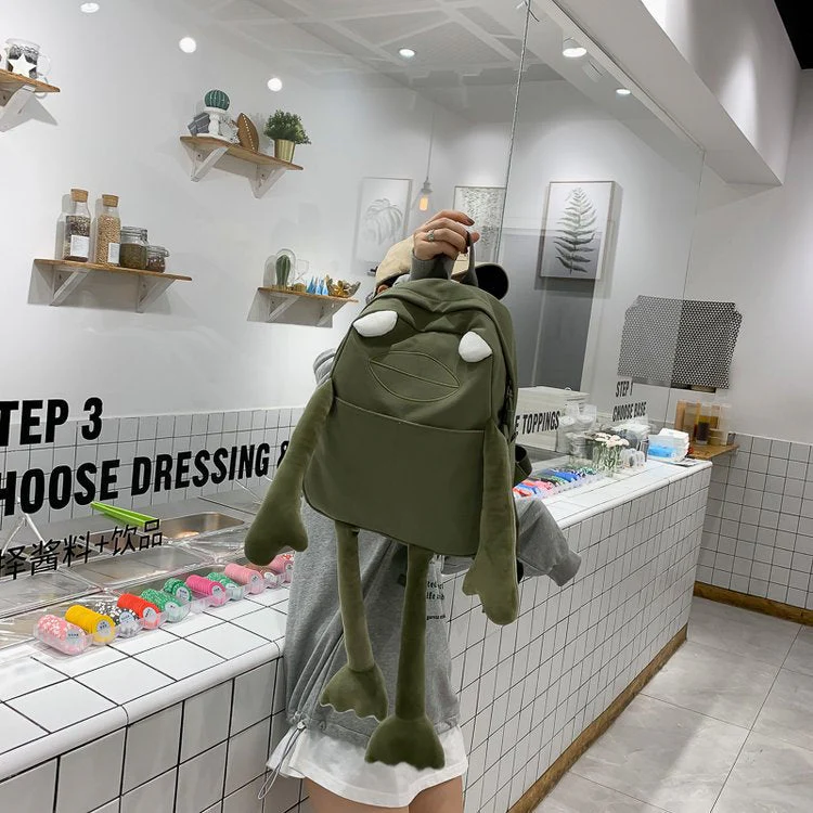 deanwangkt Japanese Kawaii Backpack Women Mochila Feminina Sac A Dos Femme Frog Backpack Bags Mochilas Bolsos Back Pack Travel Backpack Bag - Deanwangkt