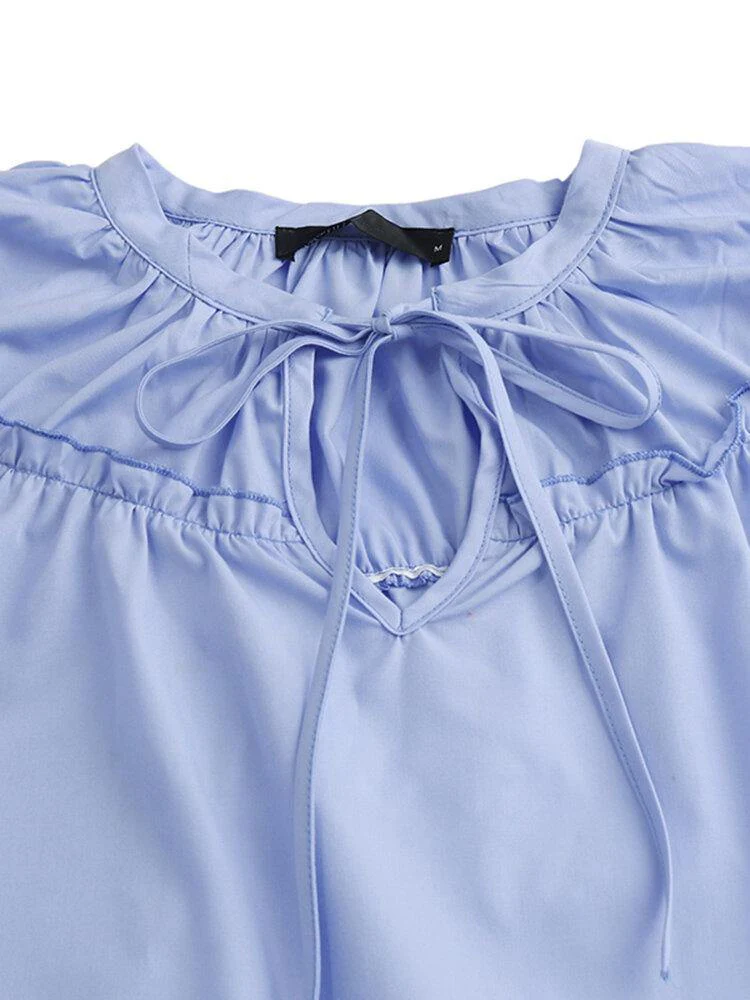 deanwangkt Women Solid Color Short Sleeve Elegant Dress - Deanwangkt