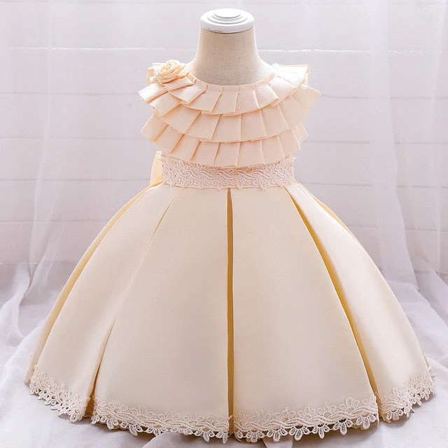 Infant Baby Girl Dresses Girl Ball Gown Tutu Princess Dress Sequin Bow Baby Girl Dress 1st Birthday Wedding Party Dress - Deanwangkt