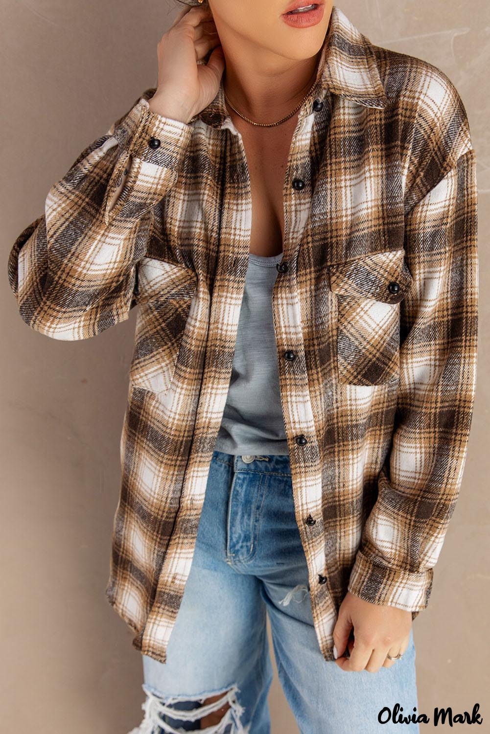 Deanwangkt - Black checked jacket with pockets and buttons - Deanwangkt