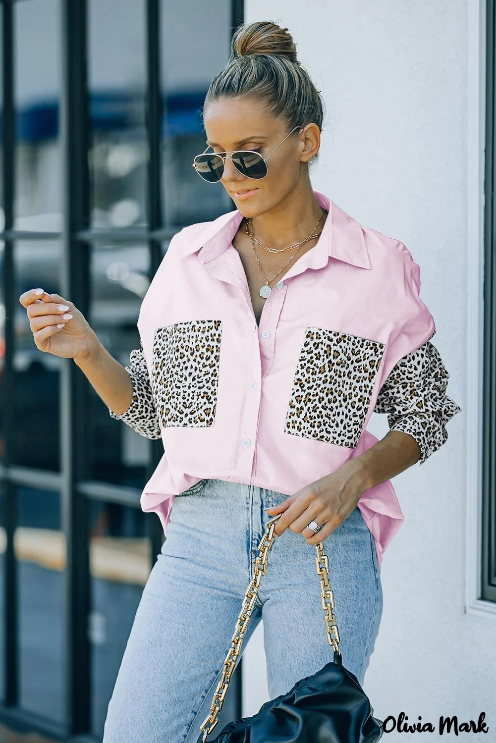 Deanwangkt - Patchwork Drop Shoulder Long Sleeve Shirt - Deanwangkt