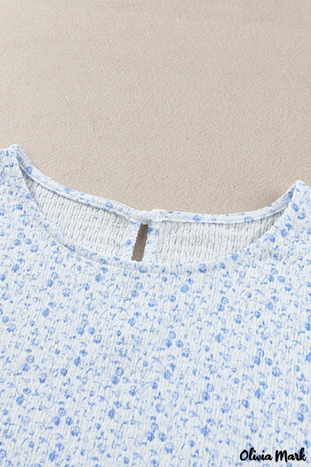 Deanwangkt - Black Floral Smocked Puff Sleeve Blouse - Deanwangkt
