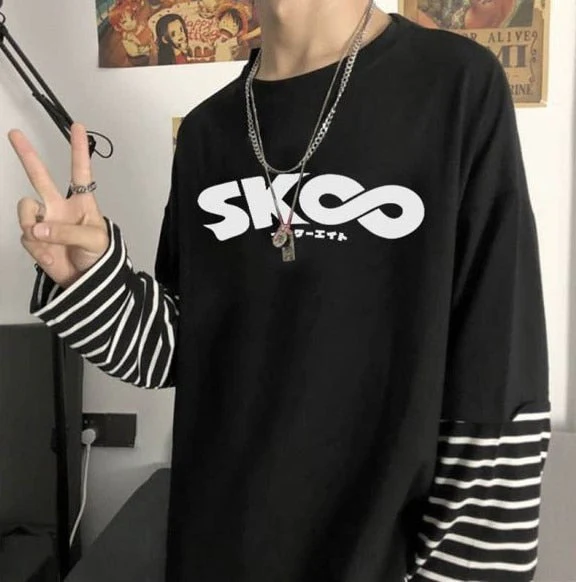 Black Friday Sales Rainbow Sleeve Harajuku T-Shirt Women's Stitching Long Sleeve T-Shirt Stripe Printing O-Neck Chic Tops Deanwangkt Summer Streetwear - Deanwangkt