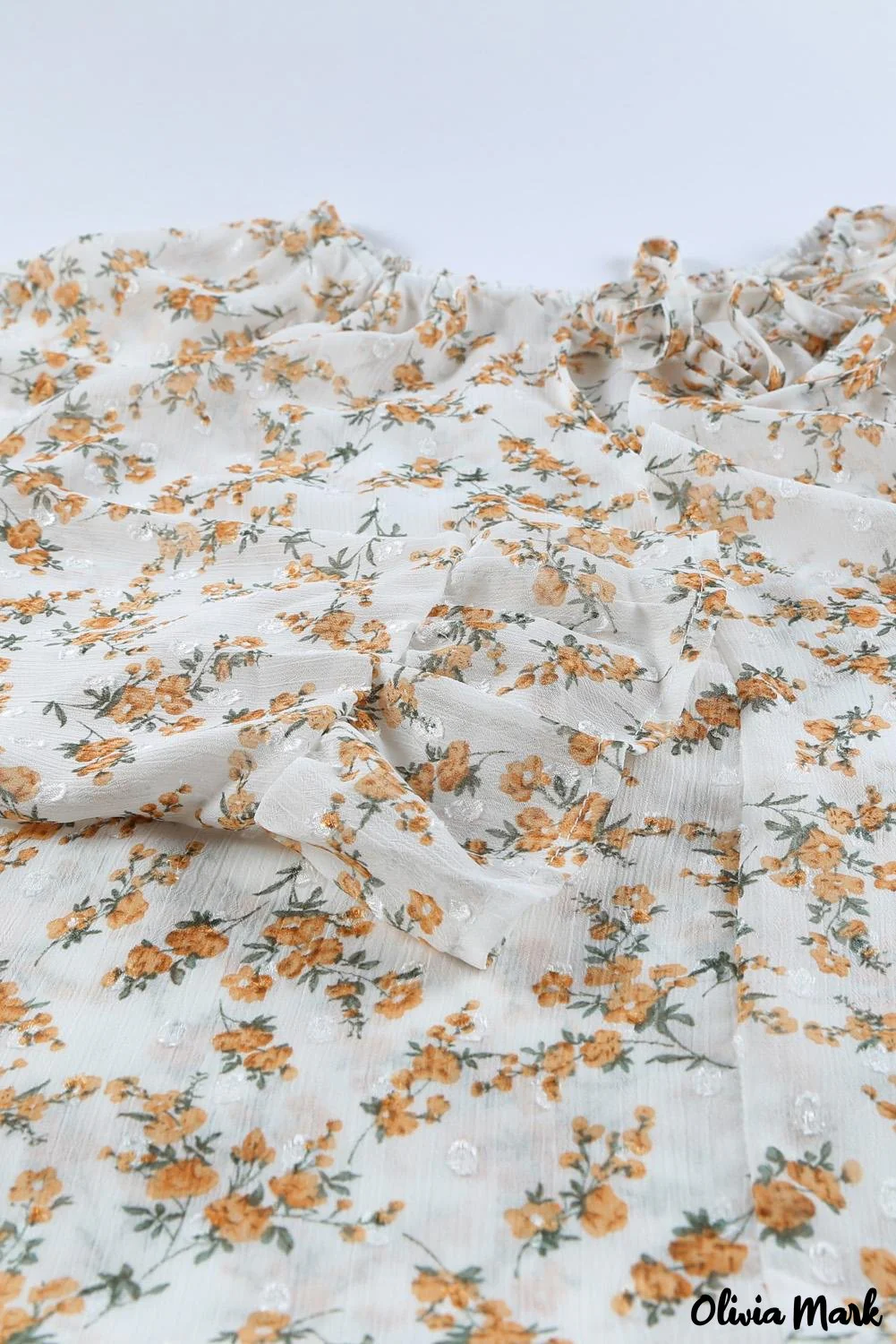 Deanwangkt - Multicolor Floral Print Drawstring Long Sleeve Blouse - Deanwangkt