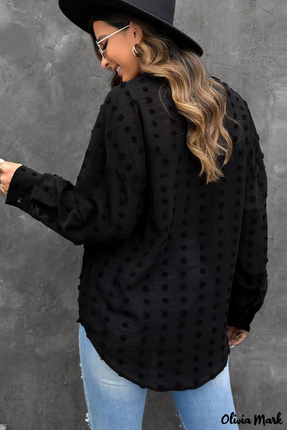 Deanwangkt - Green Polka Dot Long Sleeve Button Pocket Shirt - Deanwangkt