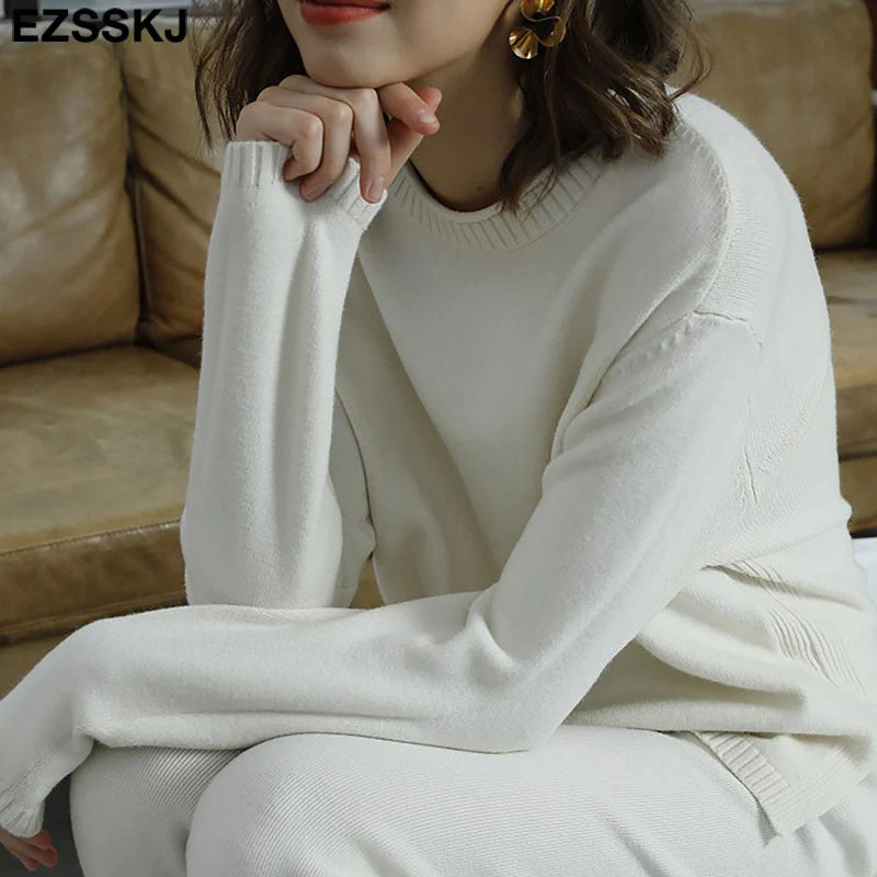 Christmas Gift Autumn Winter O-NECK oversize thick Sweater pullovers Women Deanwangkt loose cashmere  turtleneck Sweater Pullover female Long Sleeve - Deanwangkt