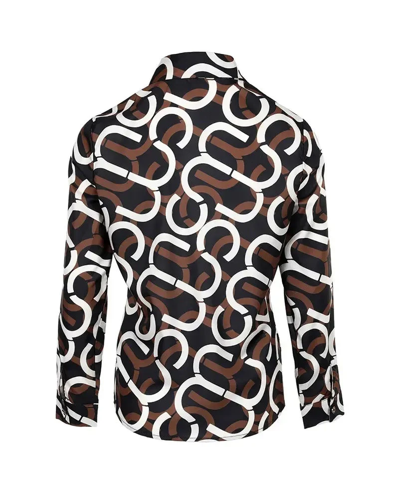 Deanwangkt - All Over Print Long Sleeve Button Down Shirt - Deanwangkt