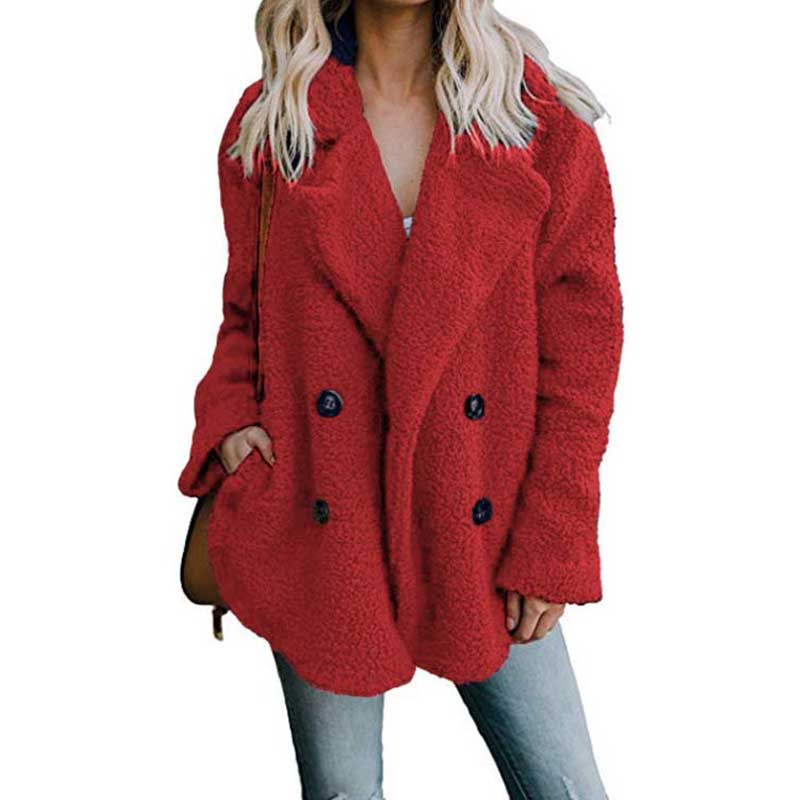 Christmas Gift Deanwangkt Autumn Winter Teddy Coat Women Faux Fur Coat Female Oversized Teddy Jacket Ladies Outerwear Overcoat Thick Warm Plush Coats - Deanwangkt