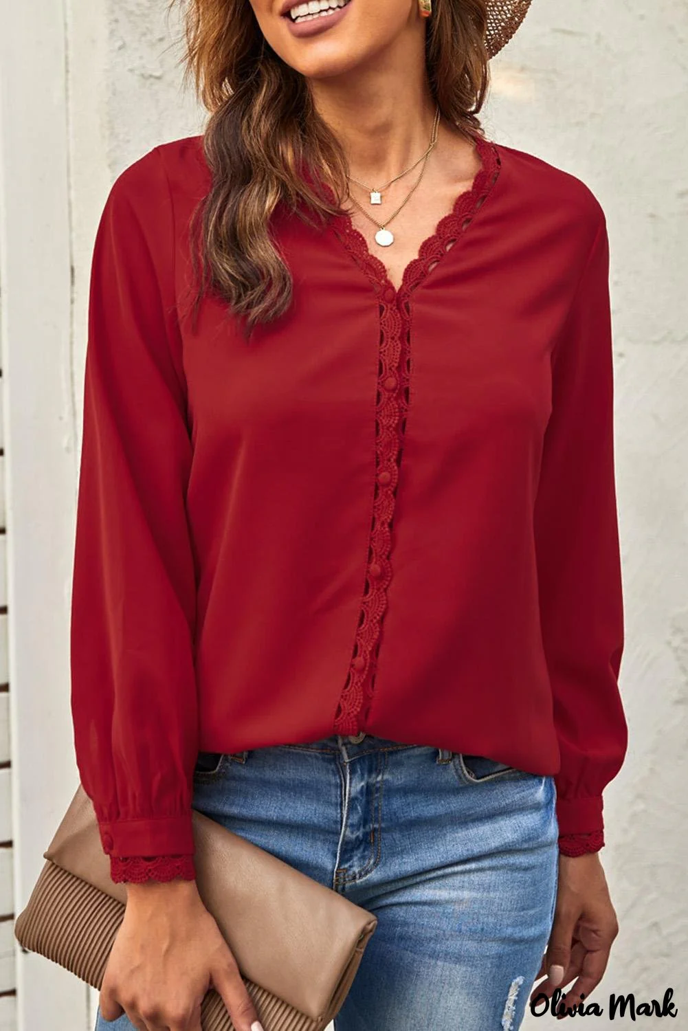 Deanwangkt - Black Crochet Lace Button Down Long Sleeve Shirt - Deanwangkt