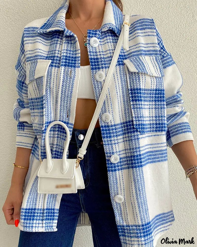 Deanwangkt - Plaid button-up jacket with front pocket - Deanwangkt