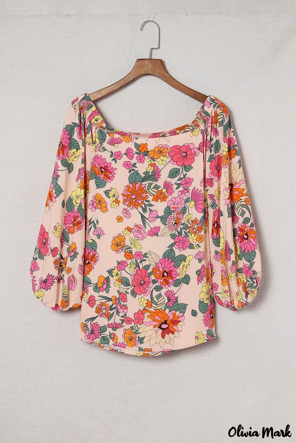Deanwangkt - White off-the-shoulder top with watercolor flowers - Deanwangkt