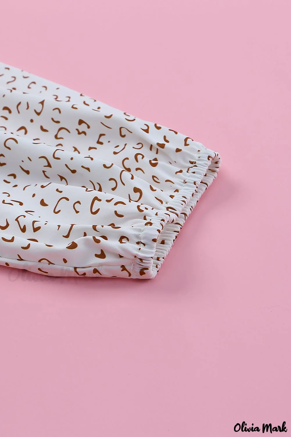 Deanwangkt - Leopard Long Sleeve Round Neck Blouse - Deanwangkt