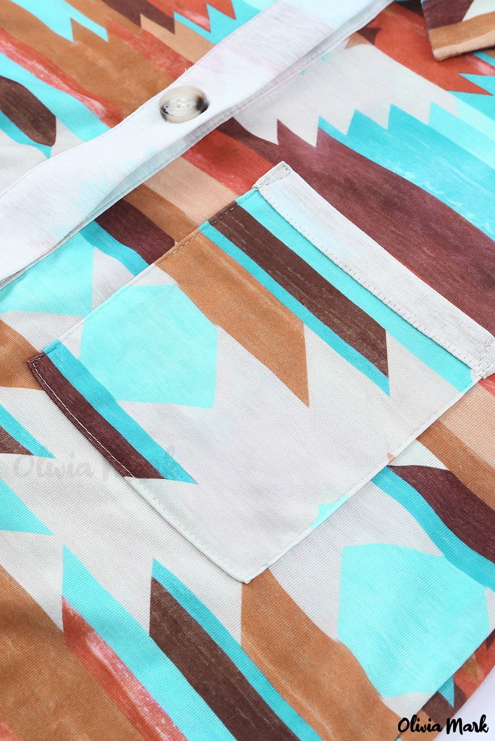 Deanwangkt - Multicolor Aztec Print Long Sleeve Shirt With Button Chest Pocket - Deanwangkt