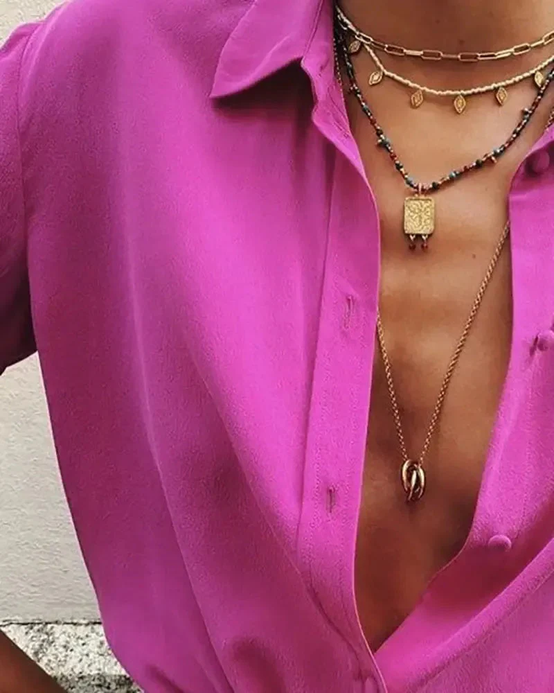 Deanwangkt - Long Sleeve Button Down Casual Shirt - Deanwangkt