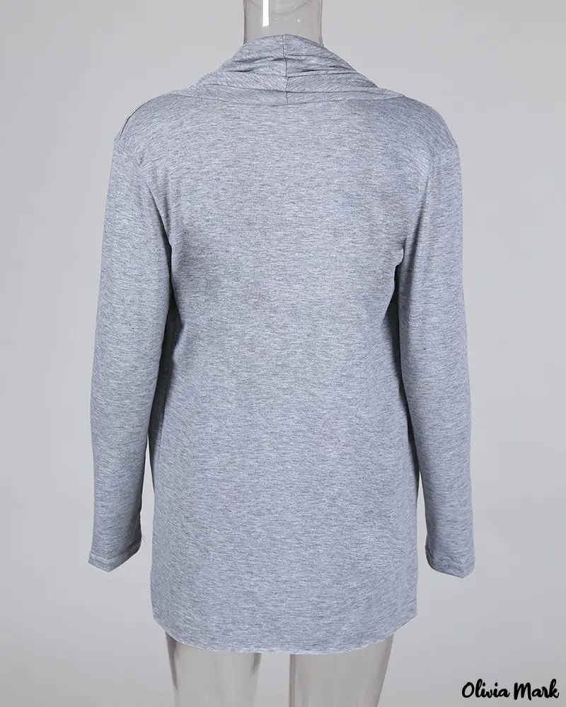 Deanwangkt - Plain draped blouse with long sleeves - Deanwangkt