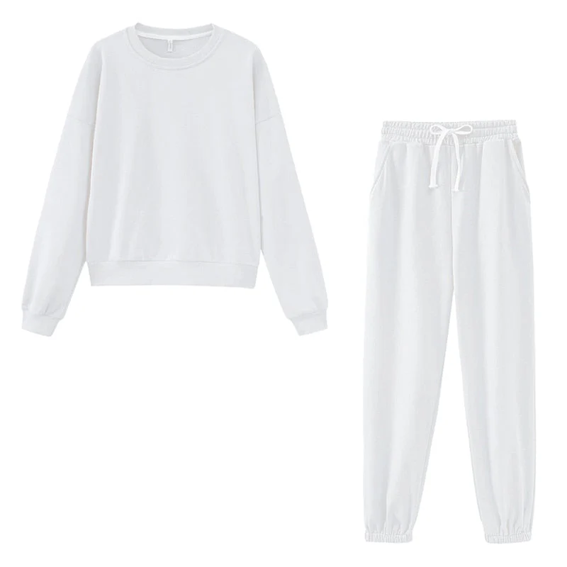 Christmas Gift Deanwangkt Casual Shorts Set Pants Suit Women Tracksuits Harajuku Sweatshirts Elastic Waist Pencil Pants High Waist - Deanwangkt