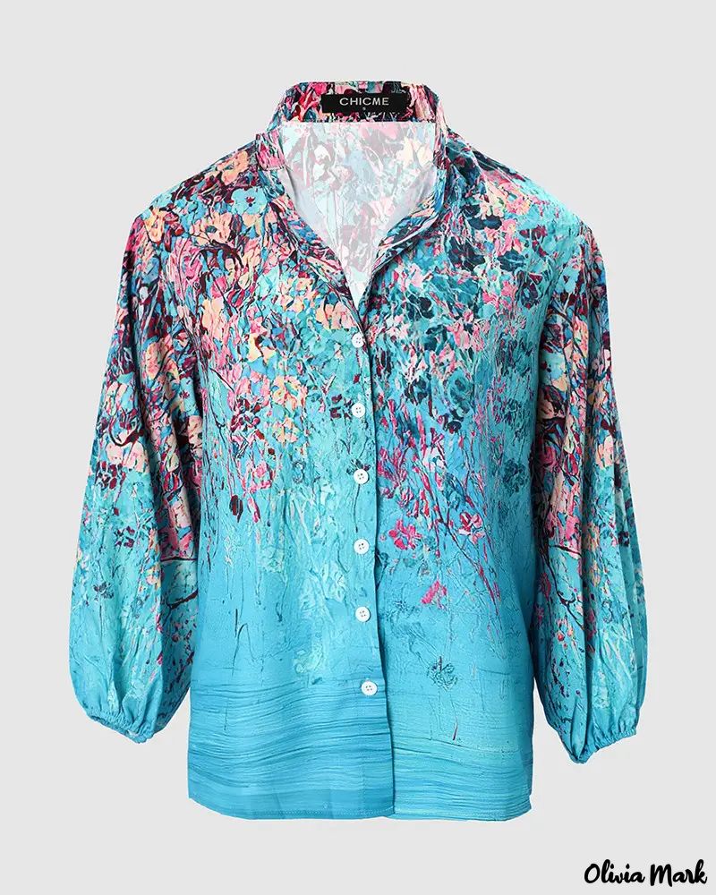 Deanwangkt - Floral Print Button Up Top - Deanwangkt