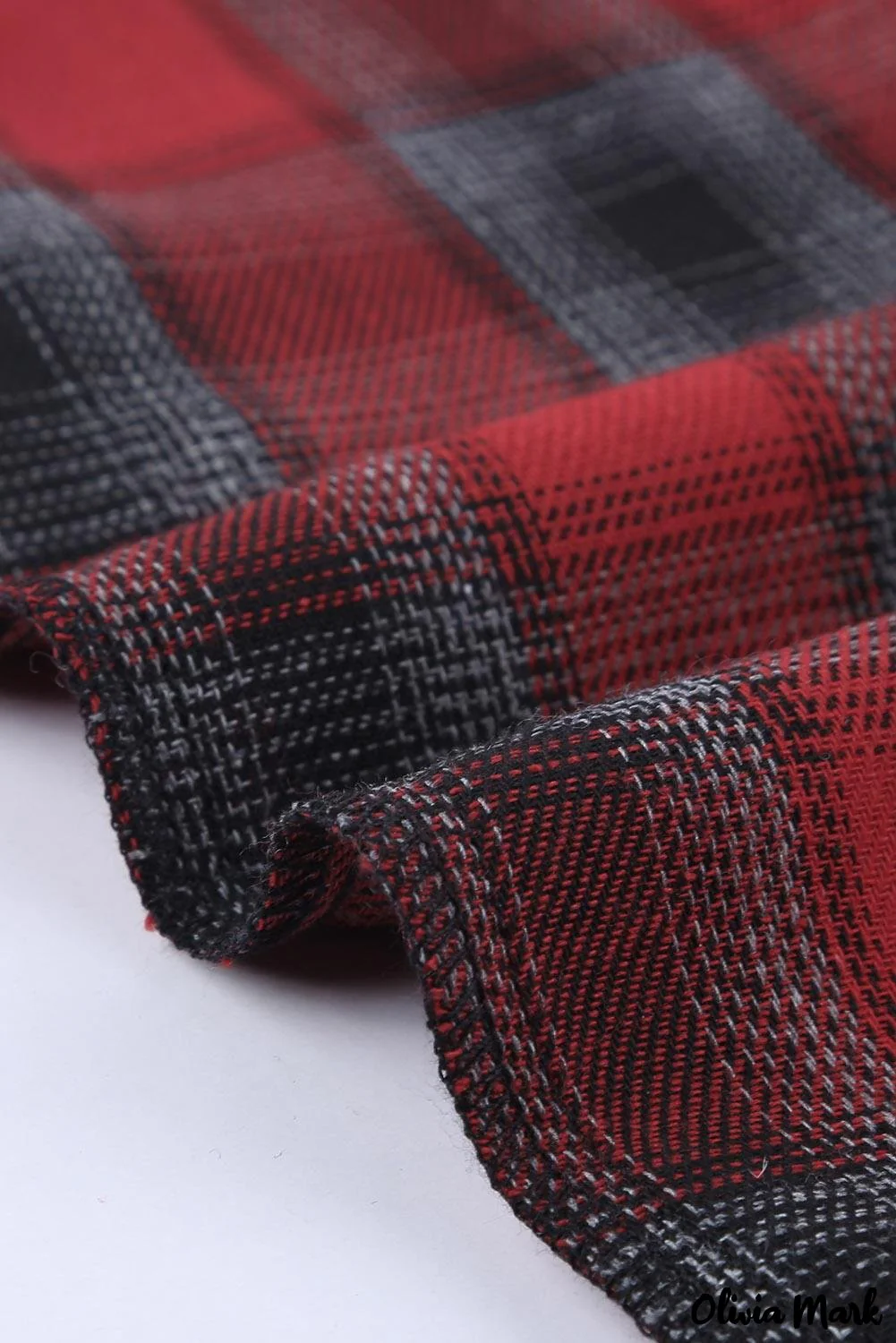 Deanwangkt - Red cotton blend plaid button-up shirt with chest pockets - Deanwangkt