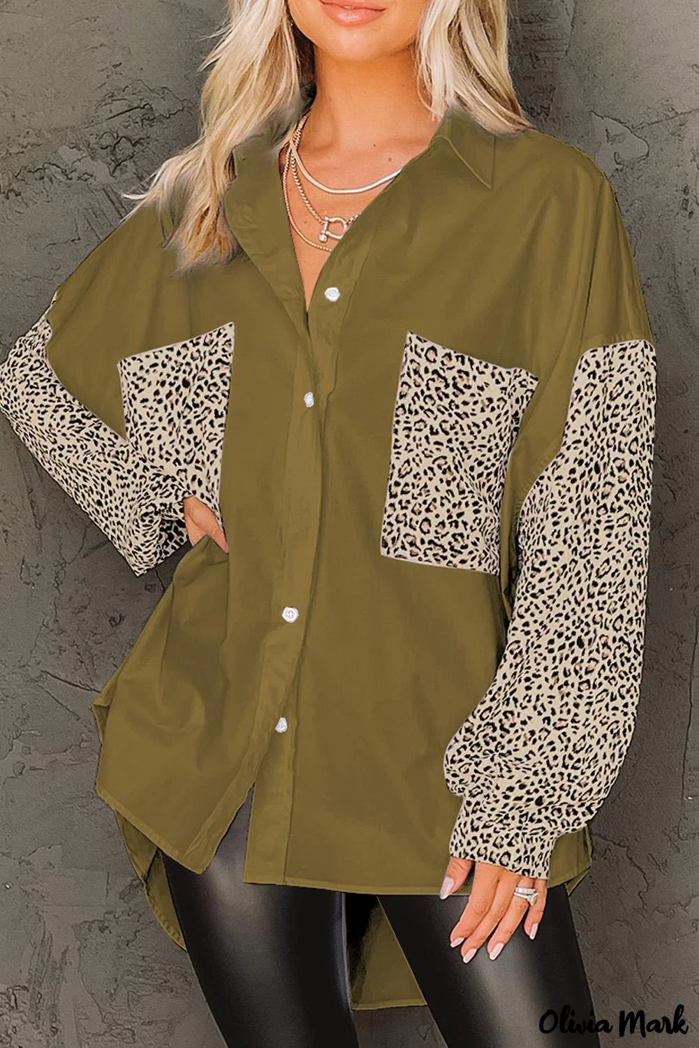 Deanwangkt - Patchwork Drop Shoulder Long Sleeve Shirt - Deanwangkt