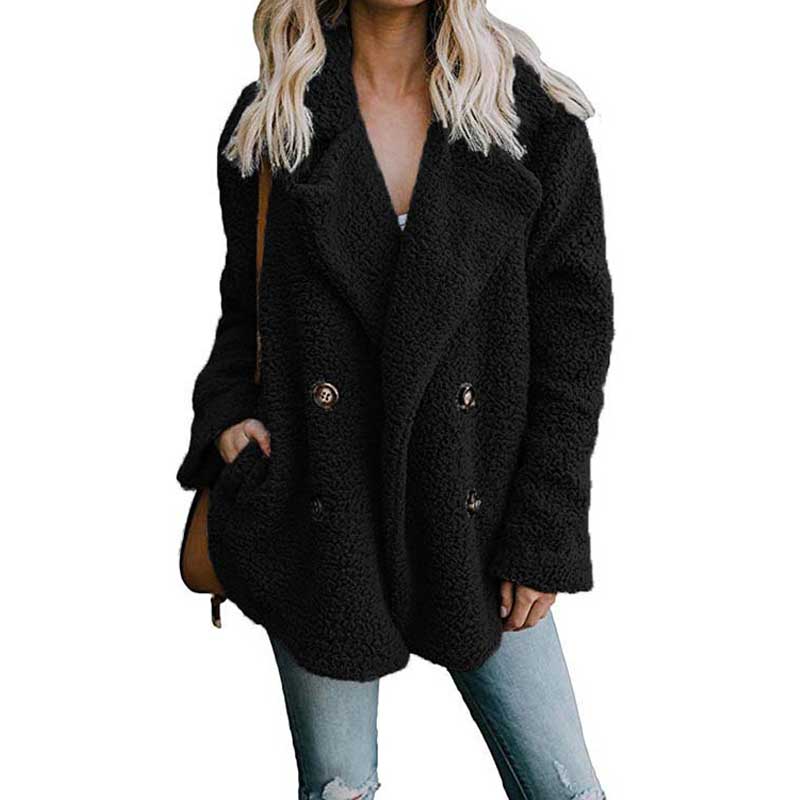 Christmas Gift Deanwangkt Autumn Winter Teddy Coat Women Faux Fur Coat Female Oversized Teddy Jacket Ladies Outerwear Overcoat Thick Warm Plush Coats - Deanwangkt
