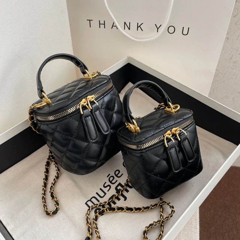 Back To College Deanwangkt Luxury Mini Box PU Leather Crossbody Bag With Short Handle For Women Kawaii Totes Shoulder Handbag And Purses Luxury Brand - Deanwangkt
