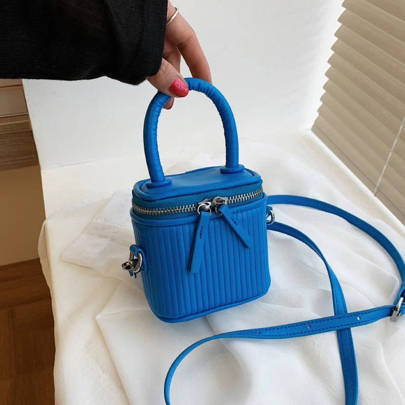 Back To College Deanwangkt Luxury Mini Box PU Leather Sling Crossbody Bag With Short Handle For Woman Cute Phone Shoulder Handbag Kawaii Totes Tiny - Deanwangkt