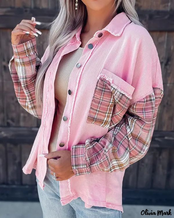 Deanwangkt - Contrast Check Long Sleeve Jacket - Deanwangkt