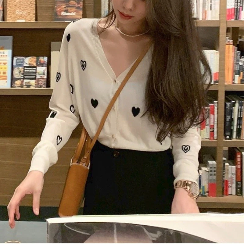 Christmas Gift Autumn Thin Knited Cardigan Women Casual Long Sleeve Korean Style Slim Sweater Female Sun-proof Clothing - Deanwangkt