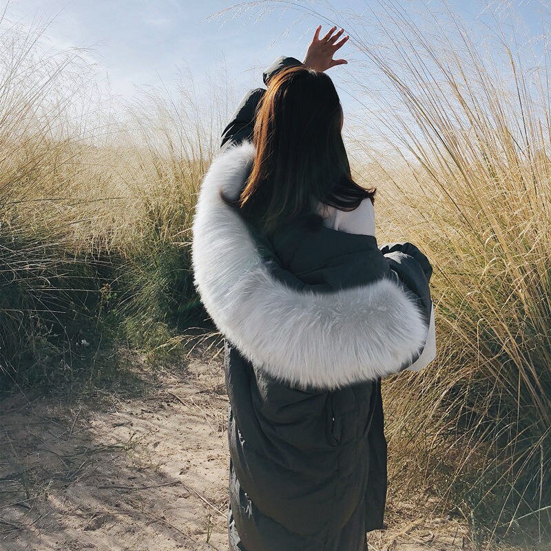 Christmas Gift Deanwangkt Winter New Thick Bread Clothes Cotton-padded Jacket Women's Long Over-the-knee Coat Cotton-padded Jacket Tide - Deanwangkt