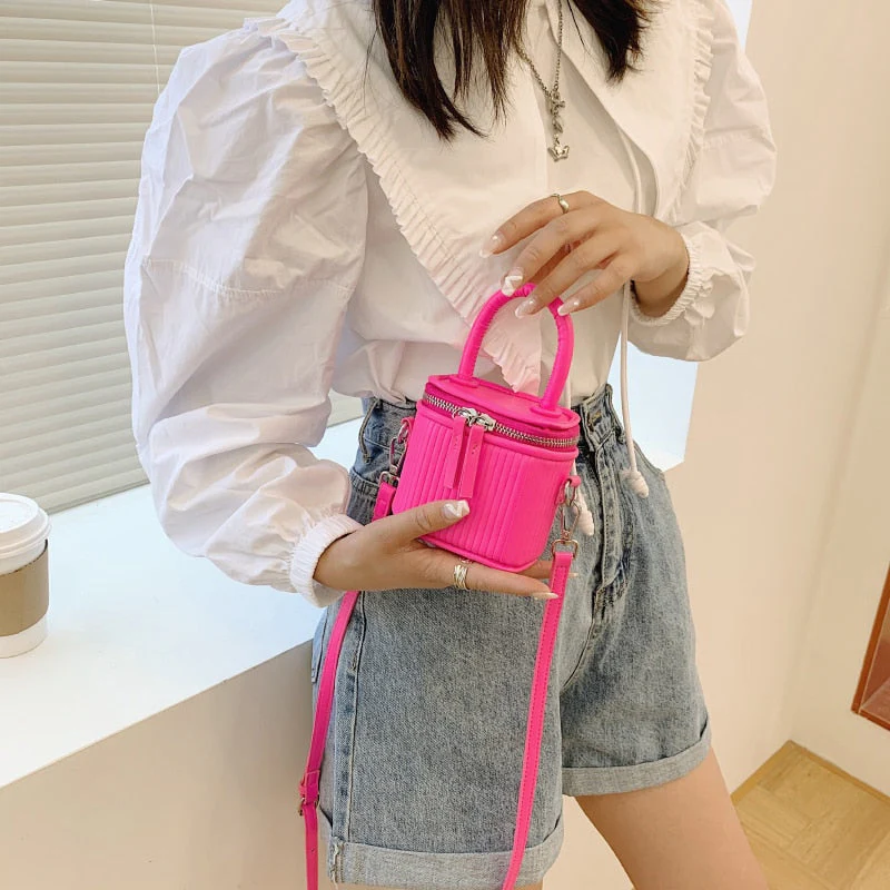 Back To College Deanwangkt Luxury Mini Box PU Leather Sling Crossbody Bag With Short Handle For Woman Cute Phone Shoulder Handbag Kawaii Totes Tiny - Deanwangkt